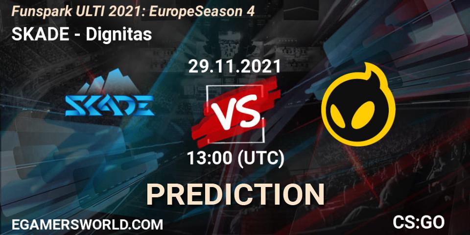 Pronósticos SKADE - Dignitas. 29.11.2021 at 13:00. Funspark ULTI 2021: Europe Season 4 - Counter-Strike (CS2)