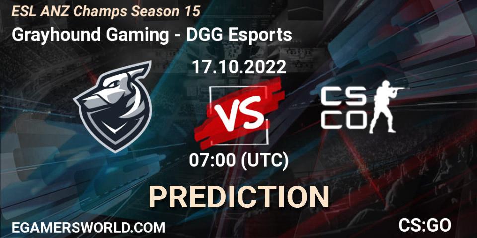 Pronósticos Grayhound Gaming - DGG Esports. 12.10.22. ESL ANZ Champs Season 15 - CS2 (CS:GO)