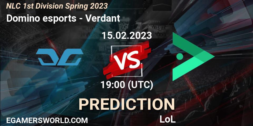 Pronósticos Domino esports - Verdant. 15.02.23. NLC 1st Division Spring 2023 - LoL