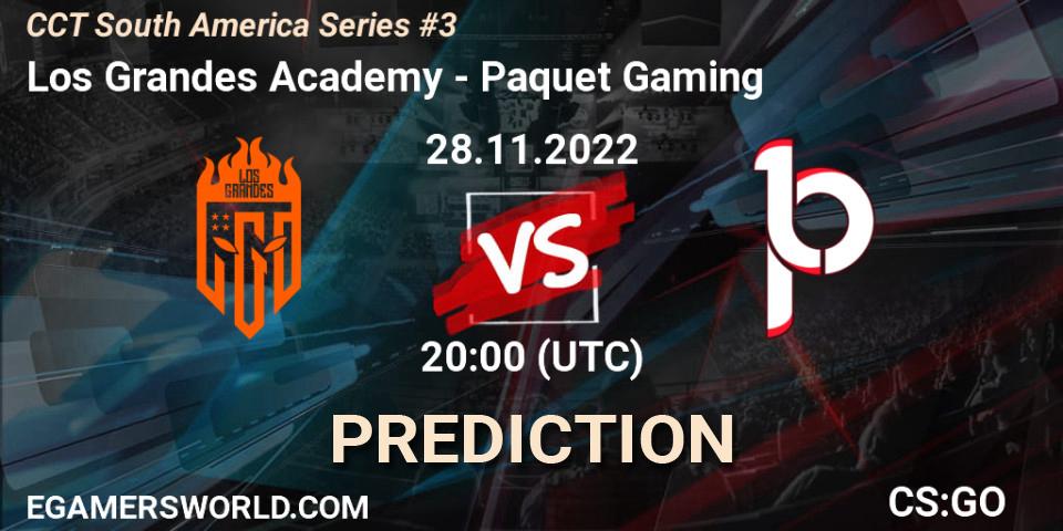Pronósticos Los Grandes Academy - Paquetá Gaming. 28.11.22. CCT South America Series #3 - CS2 (CS:GO)