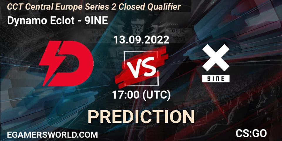 Pronósticos Dynamo Eclot - 9INE. 13.09.2022 at 17:00. CCT Central Europe Series 2 Closed Qualifier - Counter-Strike (CS2)