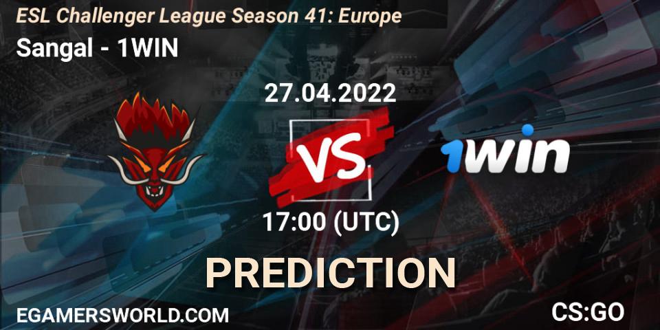 Pronósticos Sangal - 1WIN. 27.04.2022 at 17:00. ESL Challenger League Season 41: Europe - Counter-Strike (CS2)