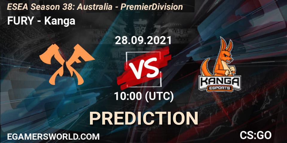 Pronósticos FURY - Kanga. 28.09.21. ESEA Season 38: Australia - Premier Division - CS2 (CS:GO)