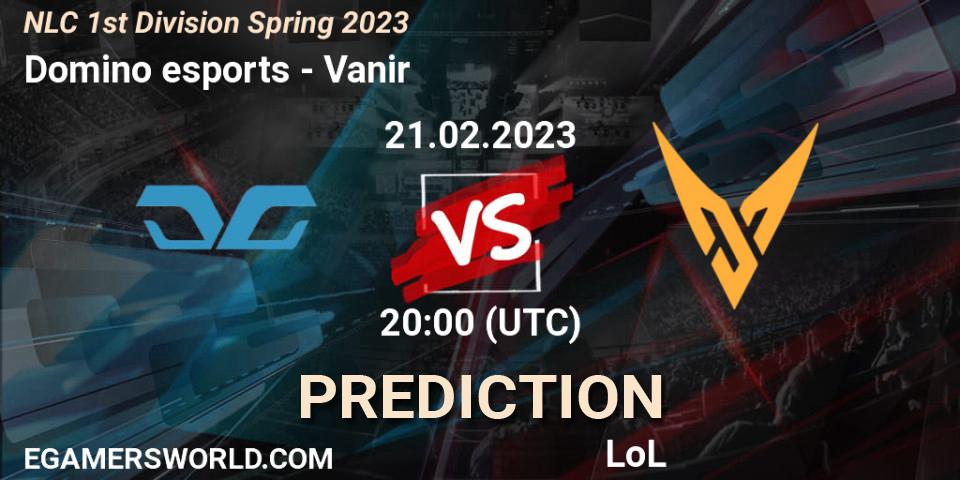 Pronósticos Domino esports - Vanir. 21.02.23. NLC 1st Division Spring 2023 - LoL