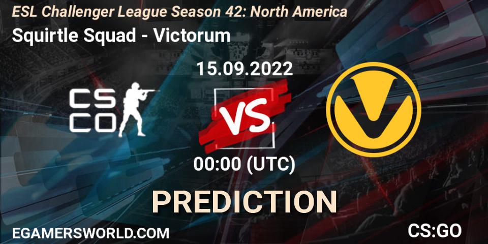 Pronósticos Squirtle Squad - Victorum. 20.09.2022 at 02:00. ESL Challenger League Season 42: North America - Counter-Strike (CS2)