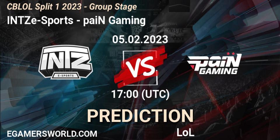 Pronósticos INTZ e-Sports - paiN Gaming. 05.02.23. CBLOL Split 1 2023 - Group Stage - LoL