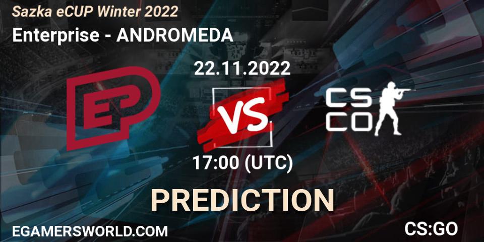 Pronósticos Enterprise - ANDROMEDA. 22.11.2022 at 17:00. Sazka eCUP Winter 2022 - Counter-Strike (CS2)
