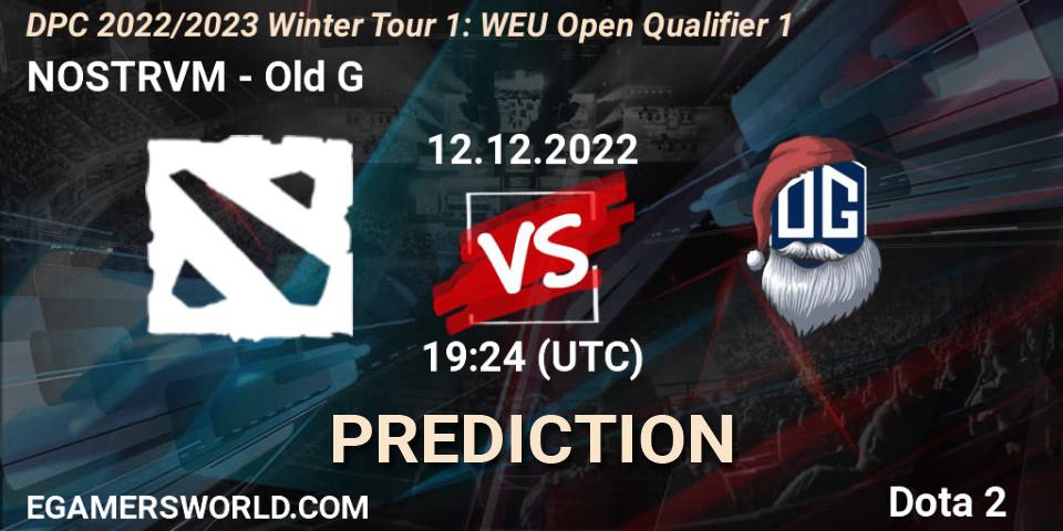 Pronósticos NOSTRVM - Old G. 12.12.2022 at 19:24. DPC 2022/2023 Winter Tour 1: WEU Open Qualifier 1 - Dota 2