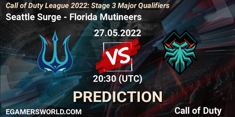 Pronósticos Seattle Surge - Florida Mutineers. 27.05.22. Call of Duty League 2022: Stage 3 - Call of Duty
