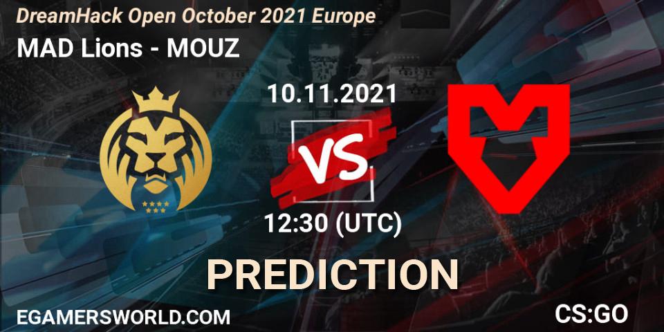Pronósticos MAD Lions - MOUZ. 10.11.2021 at 12:30. DreamHack Open November 2021 - Counter-Strike (CS2)