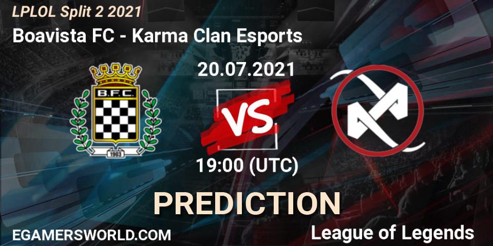 Pronósticos Boavista FC - Karma Clan Esports. 20.07.2021 at 19:00. LPLOL Split 2 2021 - LoL