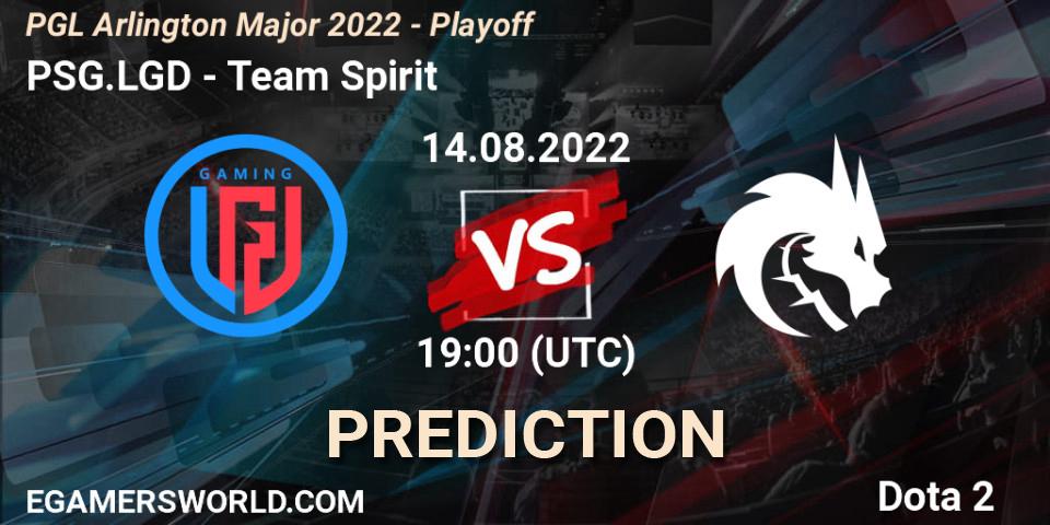 Pronósticos PSG.LGD - Team Spirit. 14.08.22. PGL Arlington Major 2022 - Playoff - Dota 2