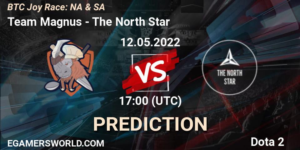 Pronósticos Team Magnus - The North Star. 12.05.2022 at 17:11. BTC Joy Race: NA & SA - Dota 2