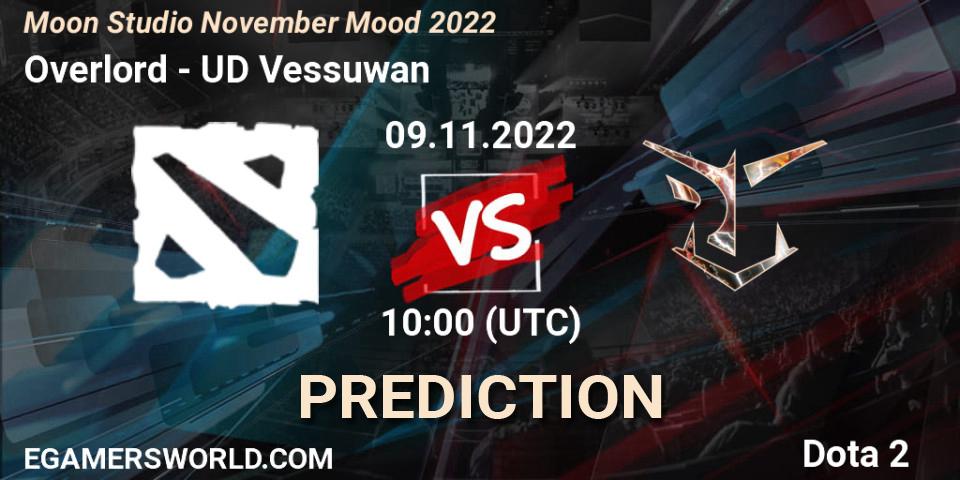 Pronósticos Overlord - UD Vessuwan. 09.11.2022 at 10:29. Moon Studio November Mood 2022 - Dota 2
