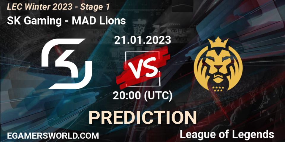 Pronósticos SK Gaming - MAD Lions. 21.01.23. LEC Winter 2023 - Stage 1 - LoL
