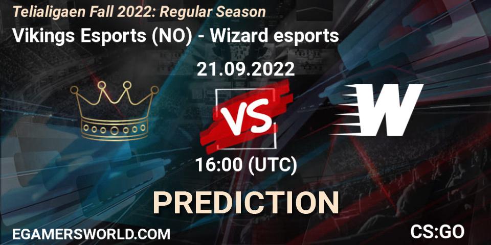 Pronósticos Vikings Esports - Wizard esports. 21.09.2022 at 16:00. Telialigaen Fall 2022: Regular Season - Counter-Strike (CS2)