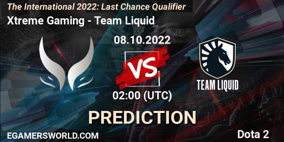 Pronósticos Xtreme Gaming - Team Liquid. 08.10.22. The International 2022: Last Chance Qualifier - Dota 2