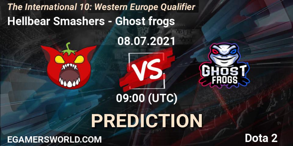 Pronósticos Hellbear Smashers - Ghost frogs. 08.07.2021 at 09:00. The International 10: Western Europe Qualifier - Dota 2