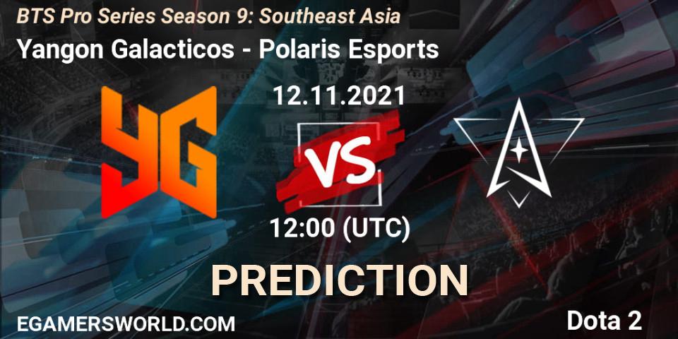 Pronósticos Yangon Galacticos - Polaris Esports. 12.11.2021 at 11:18. BTS Pro Series Season 9: Southeast Asia - Dota 2