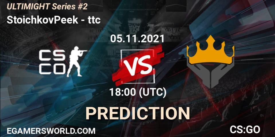 Pronósticos StoichkovPeek - ttc. 05.11.2021 at 18:00. Let'sGO ULTIMIGHT Series #2 - Counter-Strike (CS2)