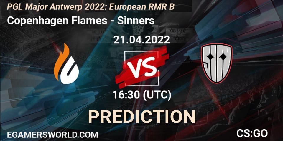 Pronósticos Copenhagen Flames - Sinners. 21.04.22. PGL Major Antwerp 2022: European RMR B - CS2 (CS:GO)