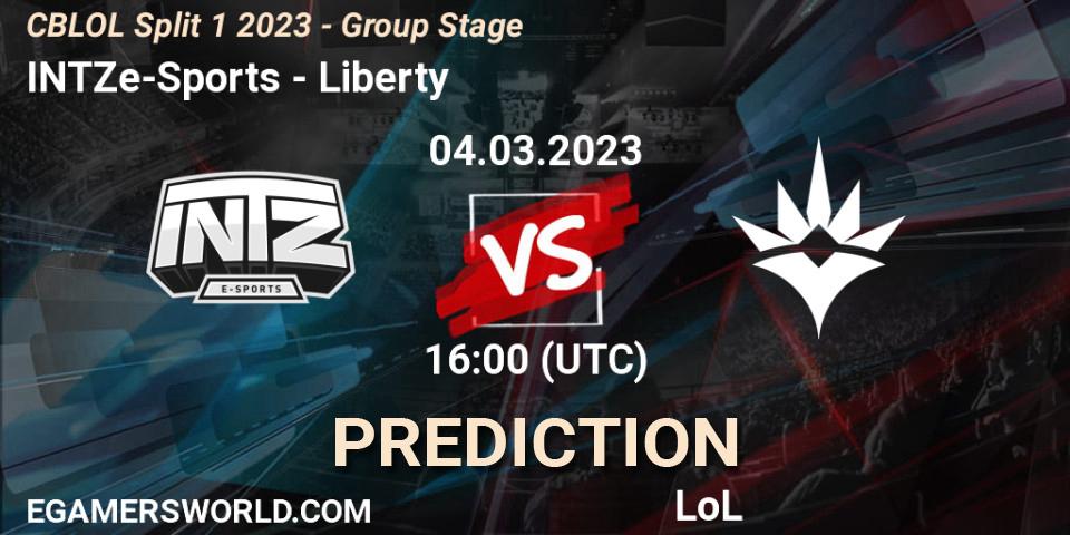 Pronósticos INTZ e-Sports - Liberty. 04.03.23. CBLOL Split 1 2023 - Group Stage - LoL