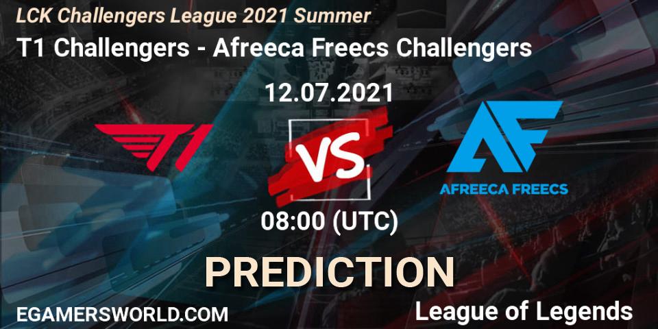 Pronósticos T1 Challengers - Afreeca Freecs Challengers. 12.07.2021 at 08:00. LCK Challengers League 2021 Summer - LoL