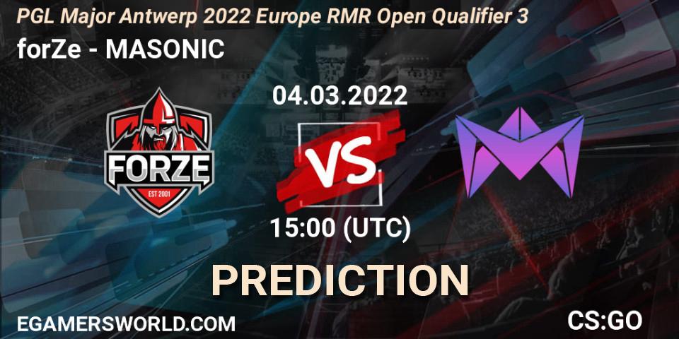 Pronósticos forZe - MASONIC. 04.03.2022 at 15:05. PGL Major Antwerp 2022 Europe RMR Open Qualifier 3 - Counter-Strike (CS2)