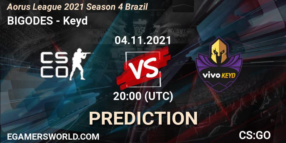 Pronósticos BIGODES - Keyd. 04.11.2021 at 20:00. Aorus League 2021 Season 4 Brazil - Counter-Strike (CS2)