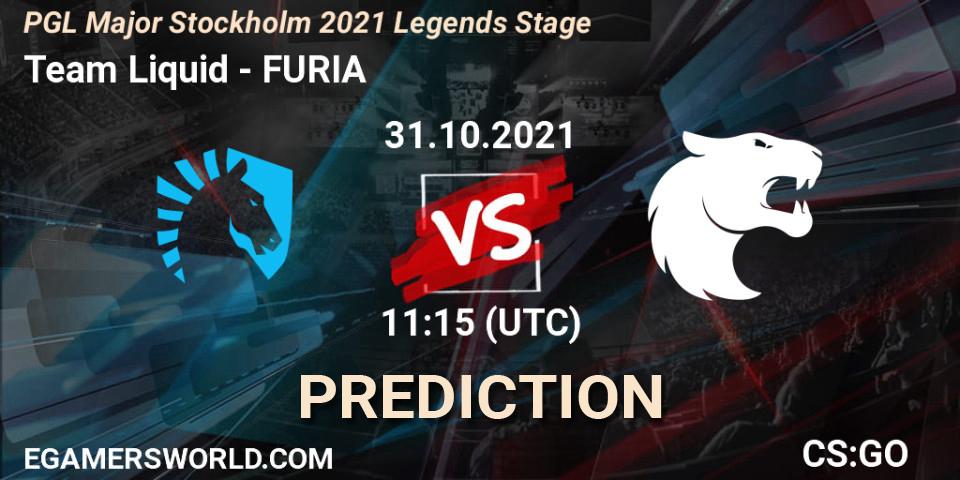 Pronósticos Team Liquid - FURIA. 31.10.21. PGL Major Stockholm 2021 Legends Stage - CS2 (CS:GO)