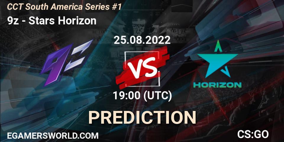 Pronósticos 9z - Stars Horizon. 25.08.2022 at 18:35. CCT South America Series #1 - Counter-Strike (CS2)
