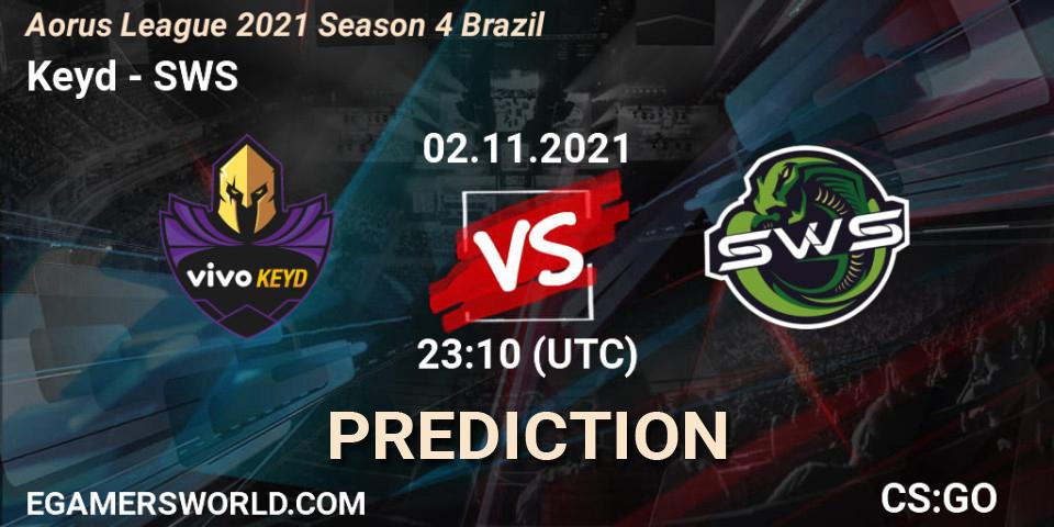 Pronósticos Keyd - SWS. 02.11.2021 at 23:10. Aorus League 2021 Season 4 Brazil - Counter-Strike (CS2)