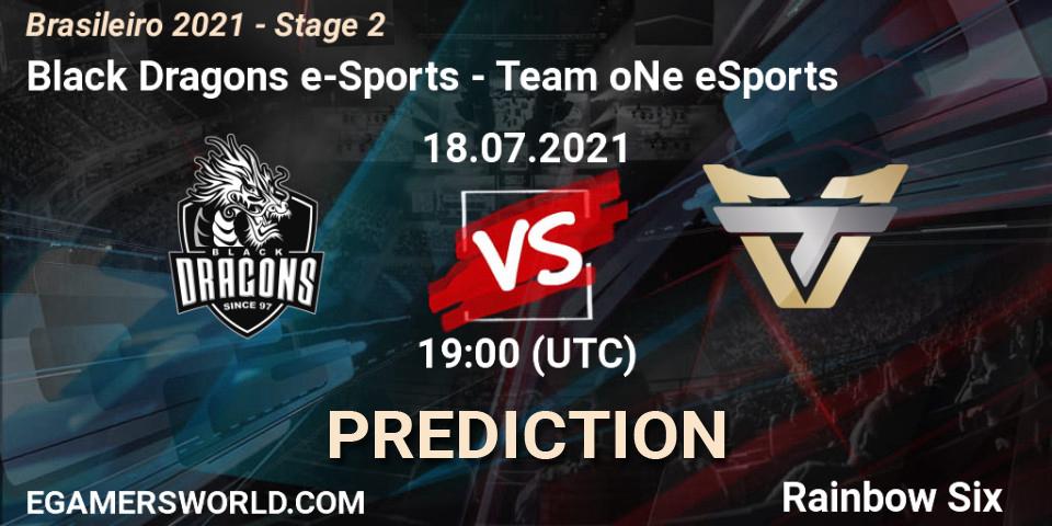 Pronósticos Black Dragons e-Sports - Team oNe eSports. 18.07.2021 at 19:00. Brasileirão 2021 - Stage 2 - Rainbow Six