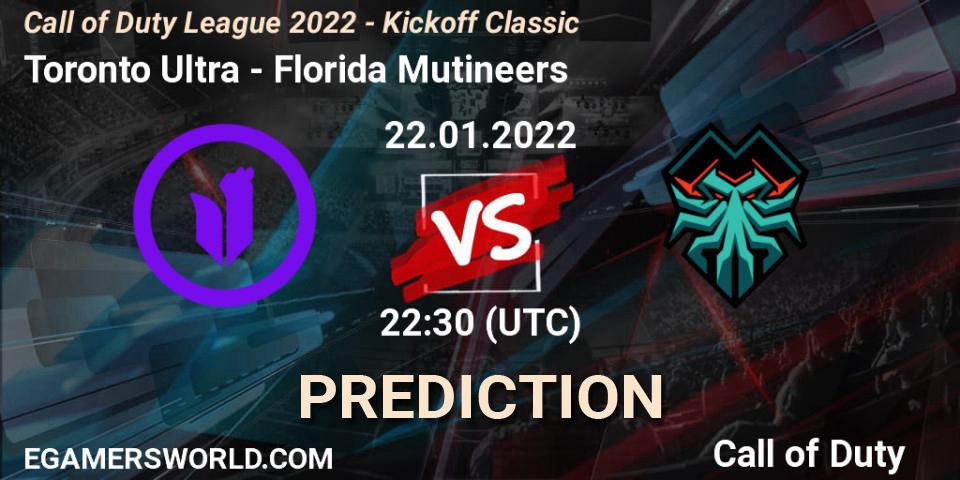 Pronósticos Toronto Ultra - Florida Mutineers. 22.01.22. Call of Duty League 2022 - Kickoff Classic - Call of Duty
