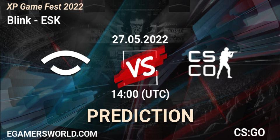 Pronósticos Blink - eSportsKosova. 27.05.2022 at 14:45. XP Game Fest 2022 - Counter-Strike (CS2)
