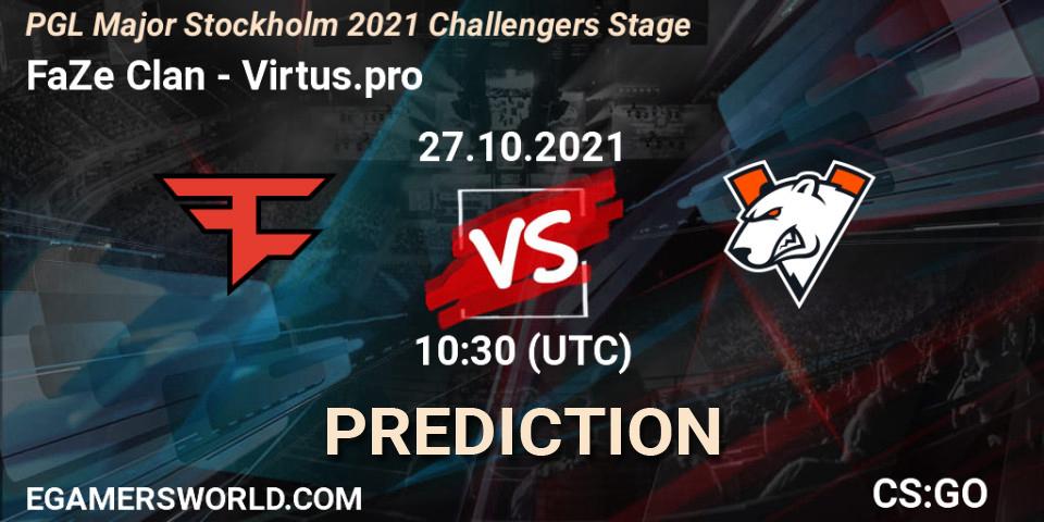 Pronósticos FaZe Clan - Virtus.pro. 27.10.21. PGL Major Stockholm 2021 Challengers Stage - CS2 (CS:GO)