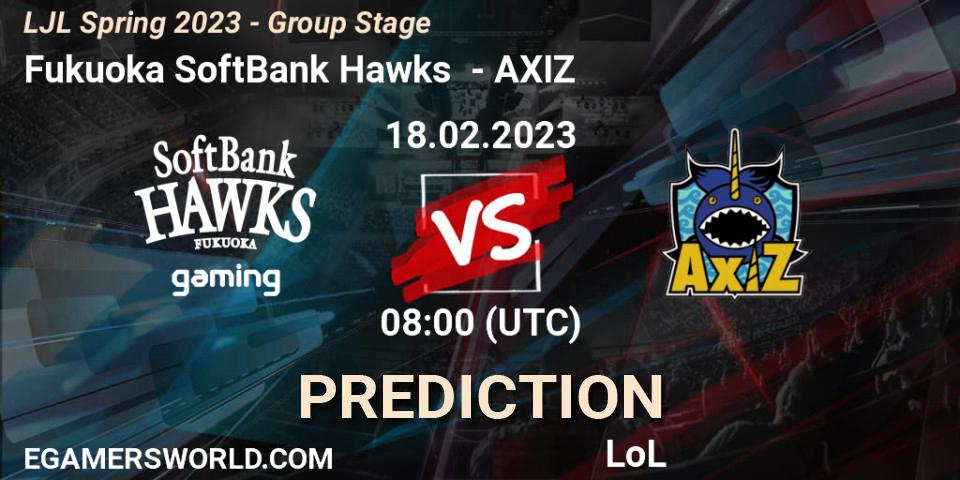 Pronósticos Fukuoka SoftBank Hawks - AXIZ. 18.02.23. LJL Spring 2023 - Group Stage - LoL