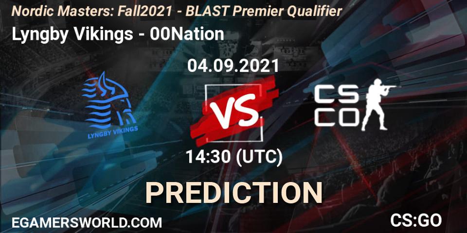 Pronósticos Lyngby Vikings - 00Nation. 04.09.2021 at 14:45. Nordic Masters: Fall 2021 - BLAST Premier Qualifier - Counter-Strike (CS2)