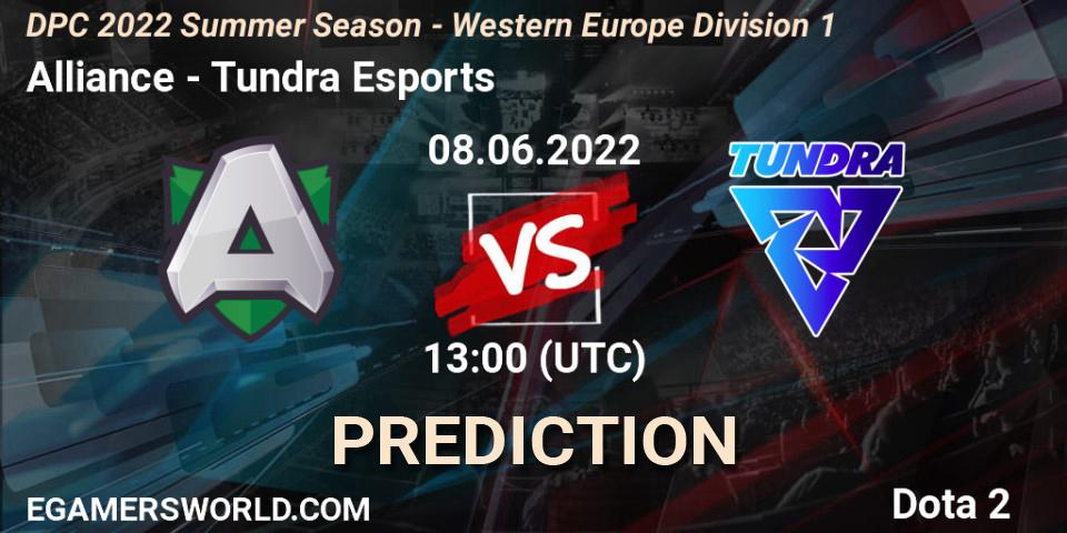 Pronósticos Alliance - Tundra Esports. 08.06.2022 at 12:55. DPC WEU 2021/2022 Tour 3: Division I - Dota 2