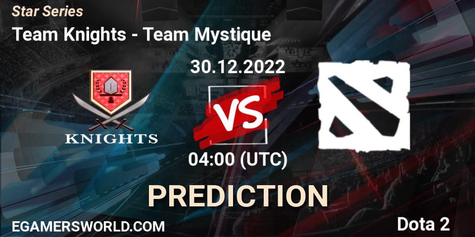 Pronósticos Team Knights - Team Mystique. 30.12.2022 at 04:13. Star Series - Dota 2