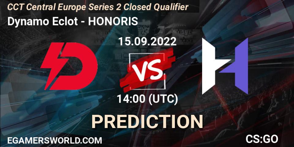 Pronósticos Dynamo Eclot - HONORIS. 15.09.2022 at 14:50. CCT Central Europe Series 2 Closed Qualifier - Counter-Strike (CS2)