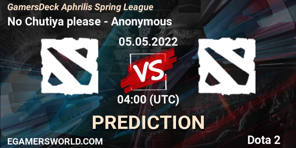 Pronósticos No Chutiya please - Anonymous. 05.05.2022 at 03:58. GamersDeck Aphrilis Spring League - Dota 2