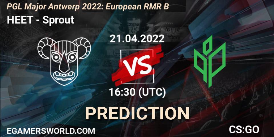 Pronósticos HEET - Sprout. 21.04.2022 at 16:35. PGL Major Antwerp 2022: European RMR B - Counter-Strike (CS2)