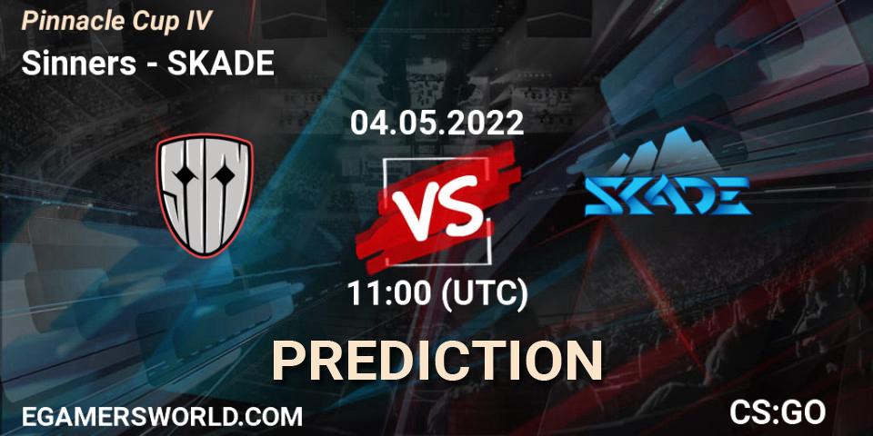 Pronósticos Sinners - SKADE. 04.05.2022 at 11:15. Pinnacle Cup #4 - Counter-Strike (CS2)