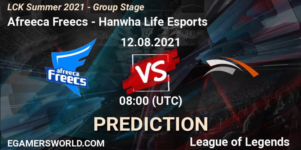 Pronósticos Afreeca Freecs - Hanwha Life Esports. 12.08.2021 at 08:00. LCK Summer 2021 - Group Stage - LoL