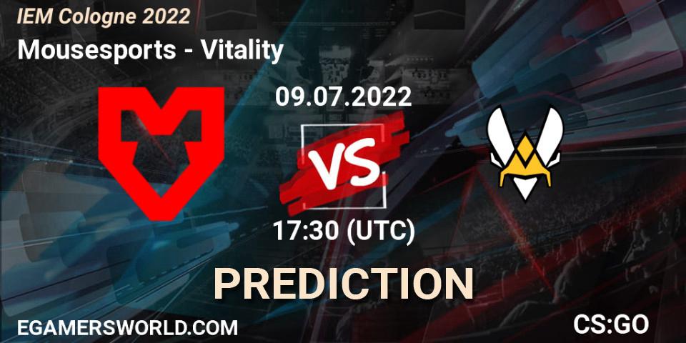 Pronósticos Mousesports - Vitality. 09.07.2022 at 17:30. IEM Cologne 2022 - Counter-Strike (CS2)