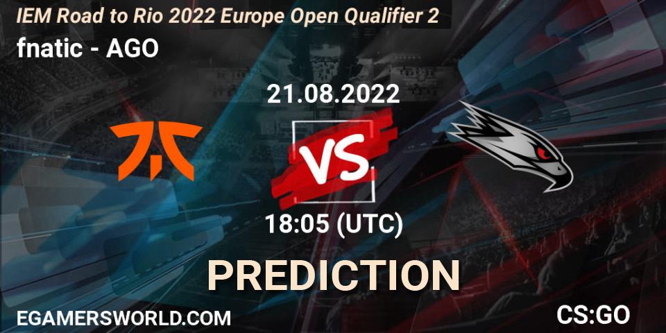 Pronósticos fnatic - AGO. 21.08.22. IEM Road to Rio 2022 Europe Open Qualifier 2 - CS2 (CS:GO)