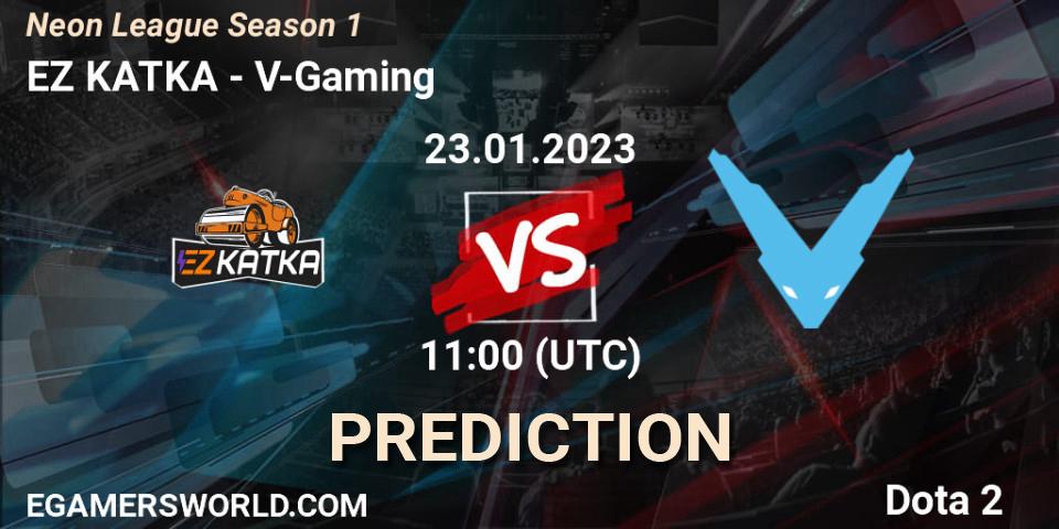 Pronósticos EZ KATKA - V-Gaming. 23.01.2023 at 15:12. Neon League Season 1 - Dota 2