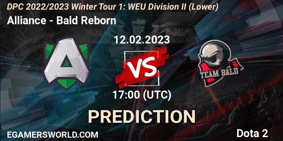 Pronósticos Alliance - Bald Reborn. 12.02.23. DPC 2022/2023 Winter Tour 1: WEU Division II (Lower) - Dota 2