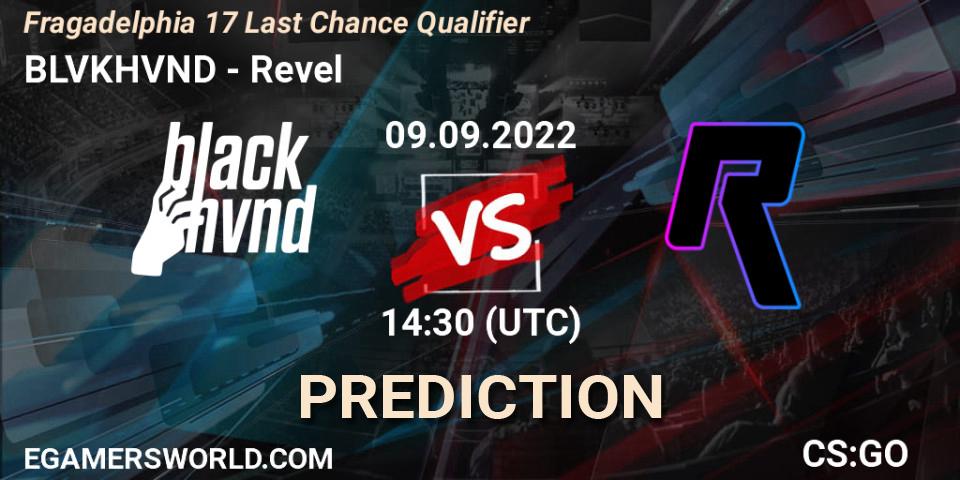 Pronósticos BLVKHVND - Revel. 09.09.2022 at 14:30. Fragadelphia 17 Last Chance Qualifier - Counter-Strike (CS2)